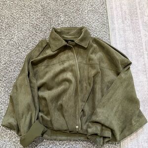 Zara Olive Bomber Jacket
